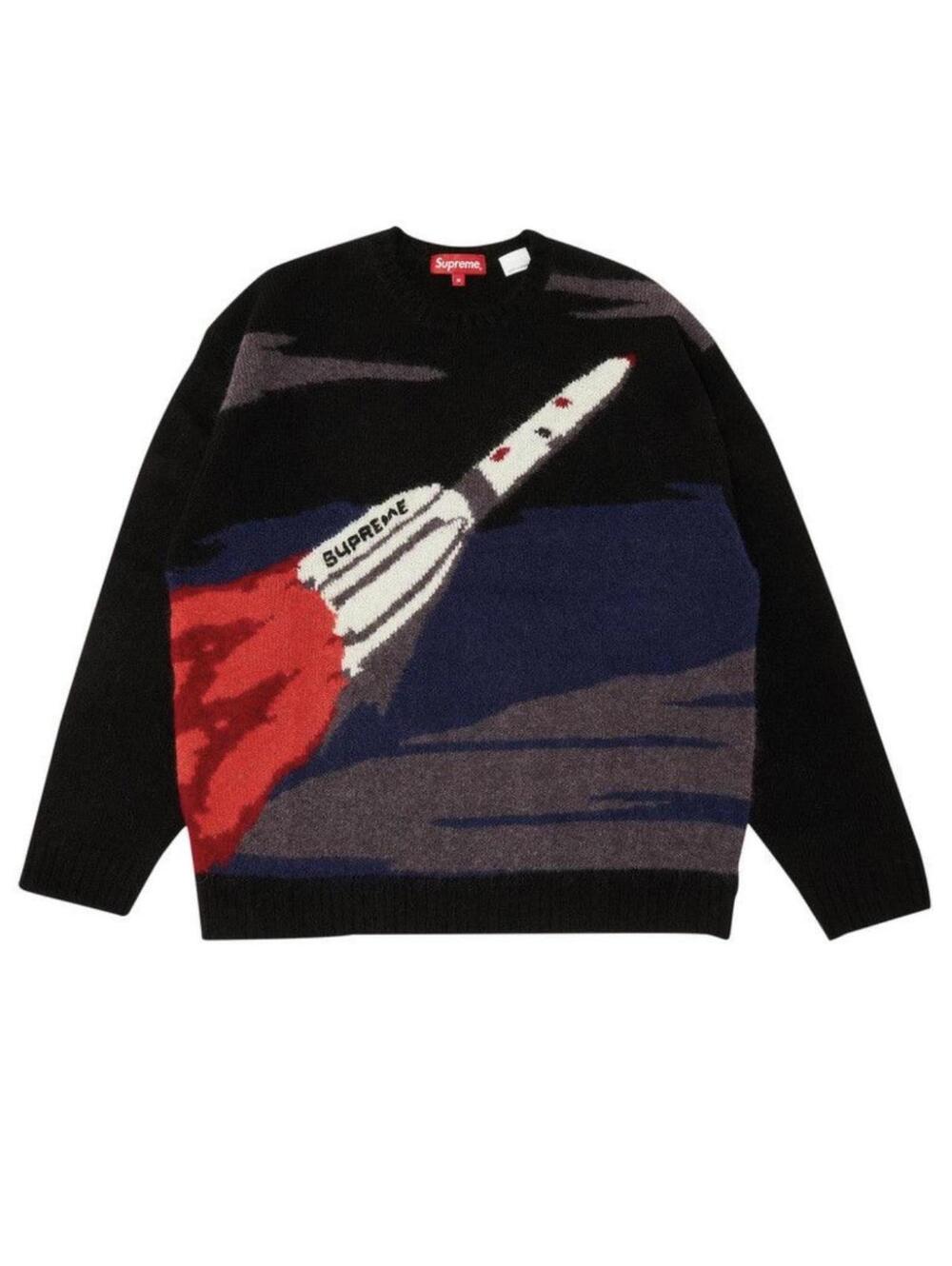Supreme Rocket Sweater Black M FW22 NWT